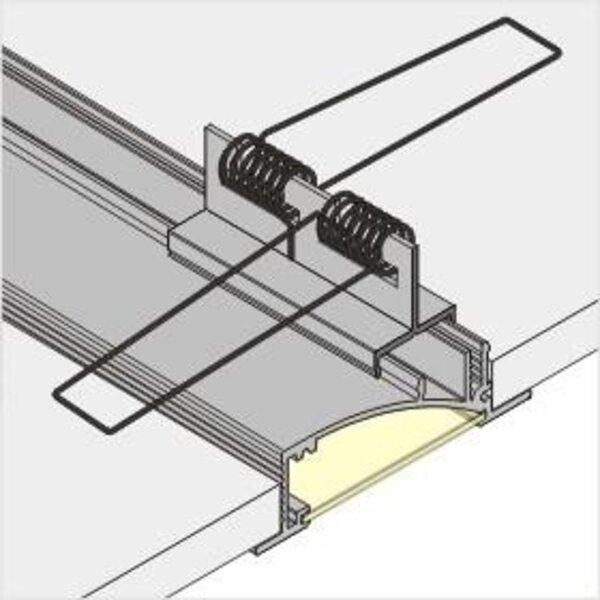 Luksus LED profielen Wit LED inbouw wandprofiel inclusief opaal afdekking 53mm x 13,5mm - F8WIT