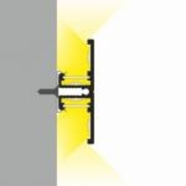 Wit updown LED wandprofiel inclusief afdekking 13,5mm x 40mm - UpDown02wit