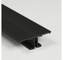 Zwart updown LED wandprofiel inclusief klikafdekking 13,5mm x 40mm - UpDown02zwart