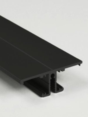Zwart updown LED wandprofiel inclusief klikafdekking 13,5mm x 40mm - UpDown02zwart