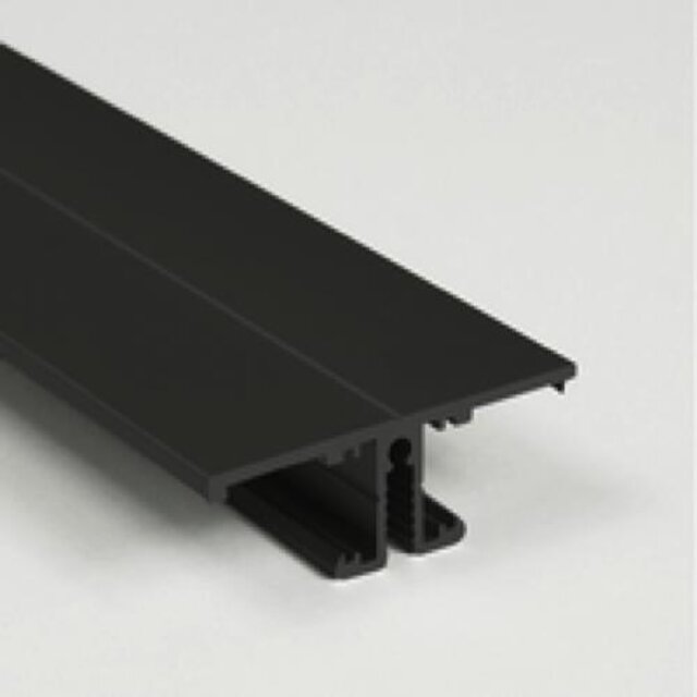 Zwart updown LED wandprofiel inclusief klikafdekking 13,5mm x 40mm - UpDown02zwart