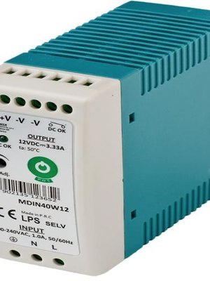 DIN Rail LED voeding 40 watt 24 volt 1,70 Ampère – IP20