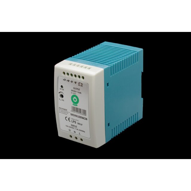 DIN Rail LED voeding 100 watt 24 volt 4 Ampère – IP20 - MDIN100W24