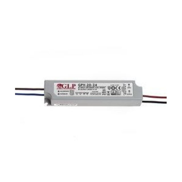 LED voeding 20W 24VDC 1A CV – Waterdicht IP67 – GLP GPV-20-24