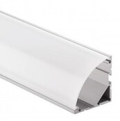 LED hoekprofiel inclusief halfronde afdekking 40mm x 40mm - 19ALU