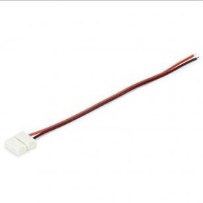 8mm LED strip 1 zijdige kabel klik connector - koppelstuk - soldeervrij - ip20