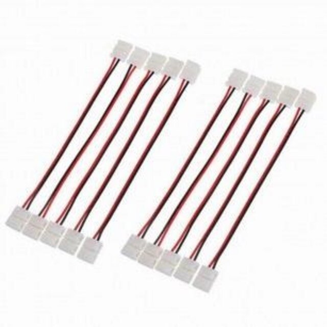 LED strip koppelstuk met 2-zijdig draad 10mm - IP20