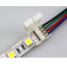 RGB LED strip koppelstuk met 1-zijdig draad 10mm