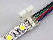 RGB LED strip koppelstuk met 1-zijdig draad 10mm