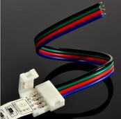 RGB LED strip koppelstuk met 1-zijdig draad 10mm
