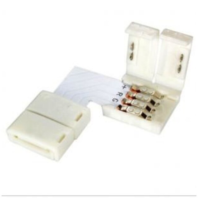 90 graden koppelstuk voor RGB LED strips 10mm