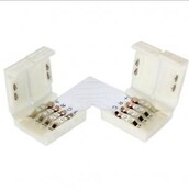 90 graden koppelstuk voor RGB LED strips 10mm