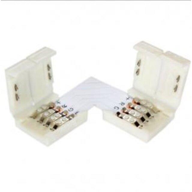 90 graden koppelstuk voor RGB LED strips 10mm