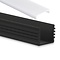 Luksus LED profielen Zwart LED profiel inclusief klikafdekking 16,8mm x 13,01mm - 05.1ZWART
