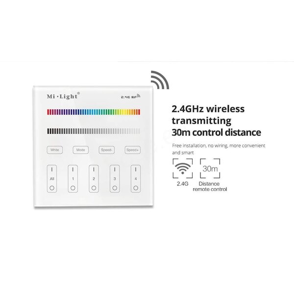 Miboxer RGBW LED wanddimmer – Draadloos - Miboxer