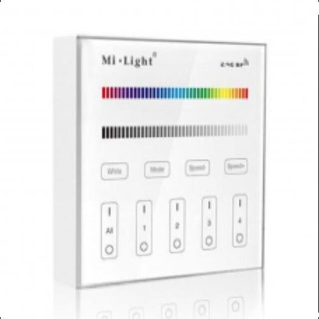 RGBW LED wanddimmer – Draadloos - 4 zones - Miboxer B4