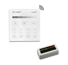 Draadloze dimmer set - Enkel kleurige LED wanddimmer + enkel kleurige controller PRO
