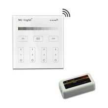 Draadloze dimmer set - Enkel kleurige LED wanddimmer + enkel kleurige controller PRO