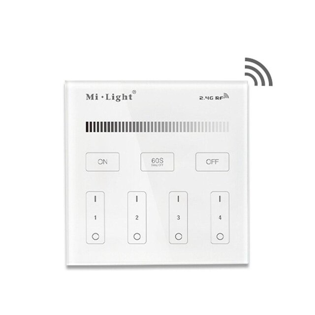 Draadloze dimmer set - Enkel kleurige LED wanddimmer + enkel kleurige controller PRO