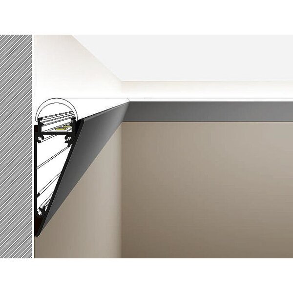 Luksus LED profielen LED wandprofiel 55mm x 23mm WALLE12ALU