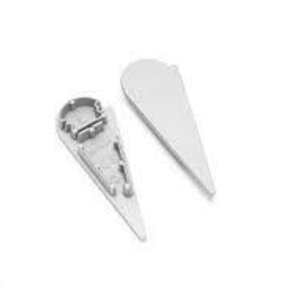 Eindkap set van 2 links en rechts t.b.v. LED profiel WALLE12ALU