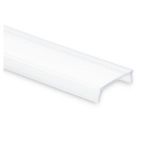 Losse 6 meter opaal LED profiel klikafdekking - 12,4mm - 01, 02, 03, 08, stuc100, stuc200, gips100, gips200