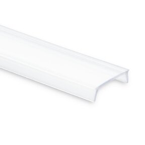 Losse 6 meter opaal LED profiel klikafdekking - 12,4mm - 01, 02, 03, 08, stuc100, stuc200, gips100, gips200