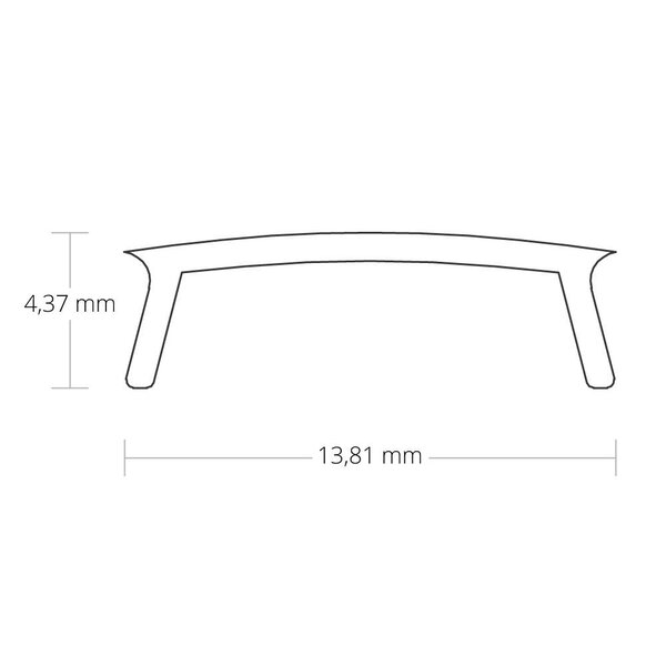 Luksus LED profielen Losse 6 meter opaal LED profiel klikafdekking - 12,4mm