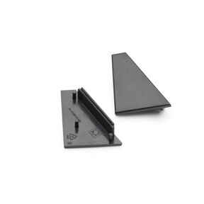 Eindkap set voor LED profiel C21ZWART