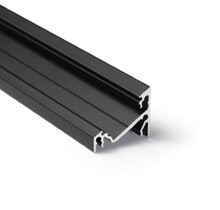 Zwart LED hoekprofiel 24mm x 19,4mm - C21ZWART