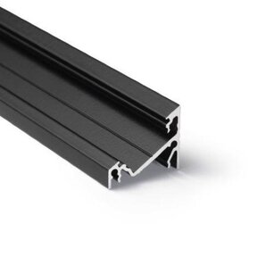 Zwart LED hoekprofiel 24mm x 19,4mm - C21ZWART