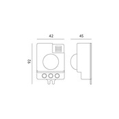 Regelbare / Instelbare LED PIR bewegingssensor - wit - Max 300 watt - LX701