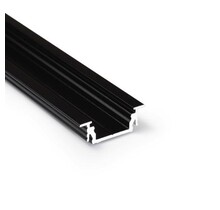 Zwart LED inbouw profiel 28mm x 8mm -  09INBOUW-ZWART