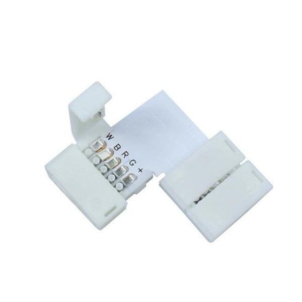 Luksus LED connectoren  90 graden koppelstuk voor RGBW LED strips 10mm