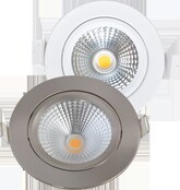LED ronde inbouwspot RVS - kantelbaar – 5W – Gatmaat 75mm