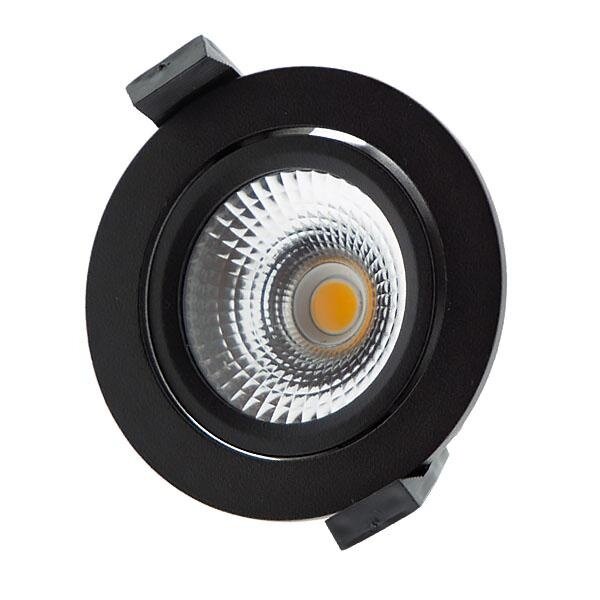 Luksus LED strips LED ronde inbouwspot ZWART - kantelbaar – 5W – Gatmaat 75mm