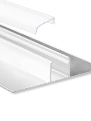 LED gips profiel inclusief afdekking 13,5mm x 77mm - GIPS200