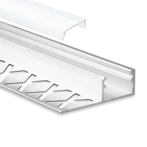 LED tegel en stuc profiel inclusief klikafdekking 33mm x 16,8mm - STUC100