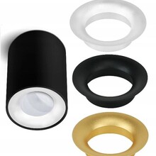 Opbouwspot zwart Ø 80 / 100mm – GU10 – inclusief 3 kleuren binnenringen 1903ZWART TRIO