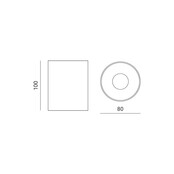 Opbouwspot zwart Ø 80 / 100mm – GU10 – inclusief 3 kleuren binnenringen 1903ZWART TRIO