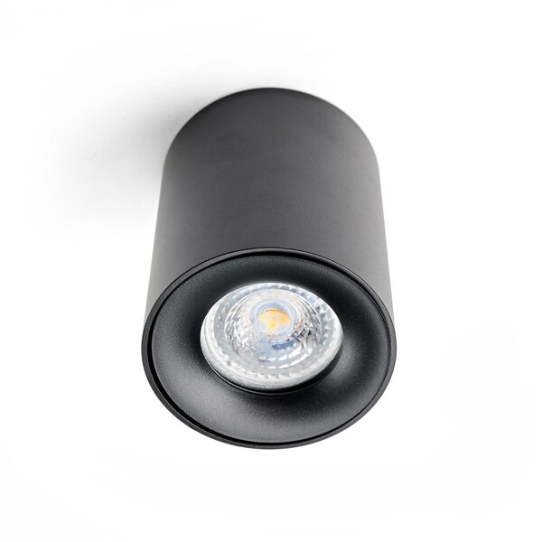 Luksus - LED lampen Opbouwspot zwart Ø 80 / 100mm – GU10 – inclusief 3 kleuren binnenringen 1903ZWART TRIO