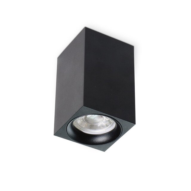 Opbouwspot vierkant zwart Ø 60 x 100mm – GU10 – 1812ZWART vierkant