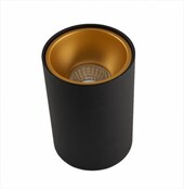 Opbouwspot rond zwart met goud Ø 97 x 140mm – GU10 – 1811ZWARTGOUD KIVI