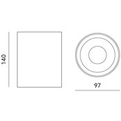Opbouwspot rond zwart met goud Ø 97 x 140mm – GU10 – 1811ZWARTGOUD KIVI