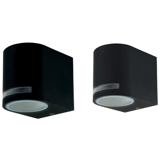 Waterdichte LED wandlamp voor buiten – zwart 70 x 80mm – GU10 – 1902DOWNZWART