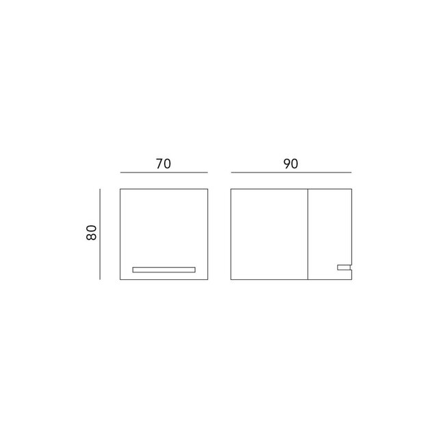 Waterdichte LED wandlamp voor buiten – zwart 70 x 80mm – GU10 – 1902DOWNGRIJS