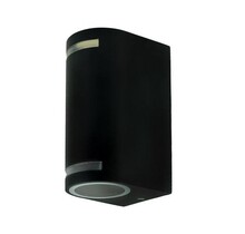 Waterdichte LED updown wandlamp voor buiten – zwart 90 x 150mm – GU10 – 1902UPDOWNZWART