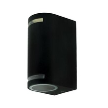 Waterdichte LED updown wandlamp voor buiten – zwart 90 x 150mm – GU10 – 1902UPDOWNZWART