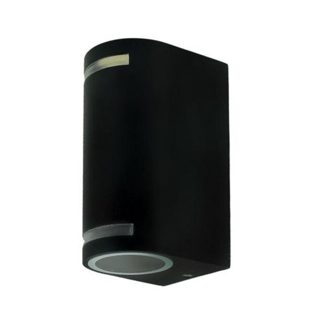 Waterdichte LED updown wandlamp voor buiten – zwart 90 x 150mm – GU10 – 1902UPDOWNZWART