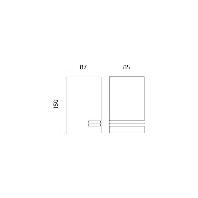 Waterdichte LED updown wandlamp voor buiten – zwart 90 x 150mm – GU10 – 1902UPDOWNZWART